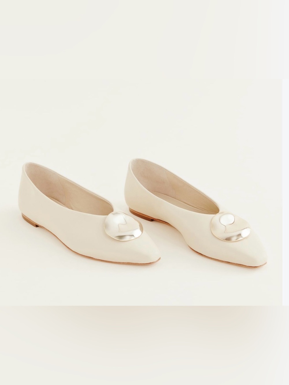Reformation Hailey Ballet Flat - Almond Leather